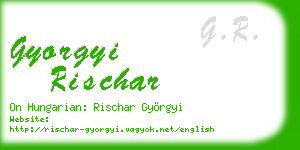 gyorgyi rischar business card